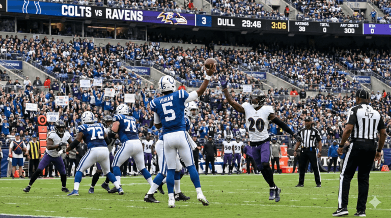 Indianapolis Colts vs Baltimore Ravens Match Player Stats