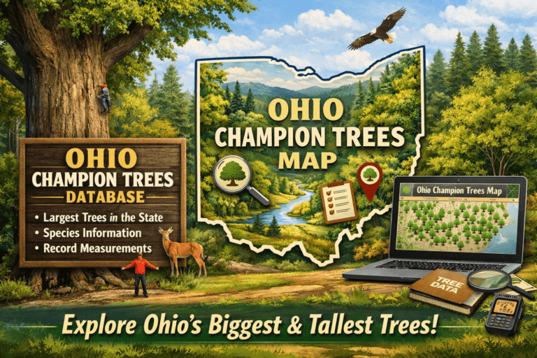 ohio champion trees database ohio champion trees map
