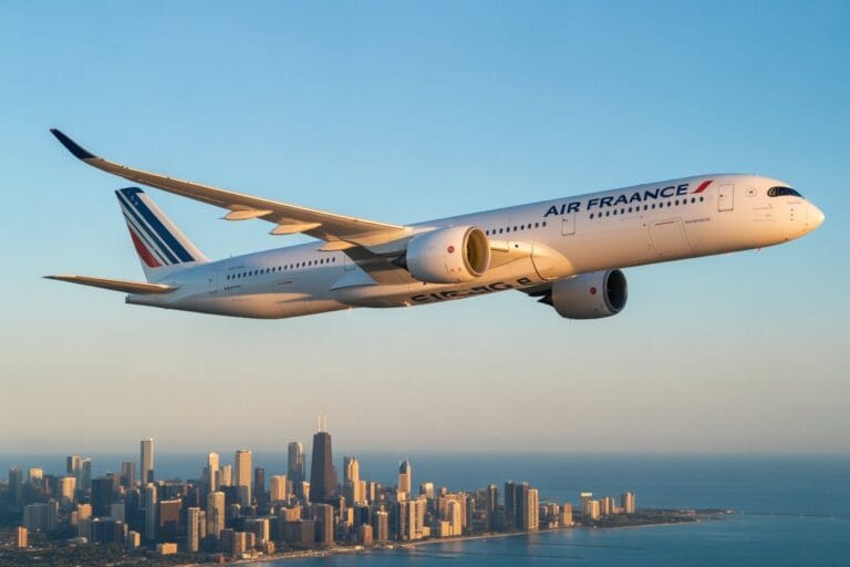 Air France A350 Chicago Flight Return