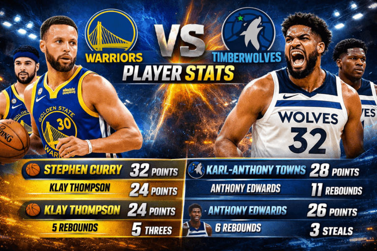 Golden State Warriors vs Timberwolves Match Player Stats